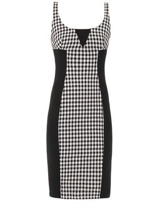 Versace Gingham fitted dress