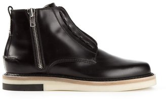 Fendi contrast sole ankle boots