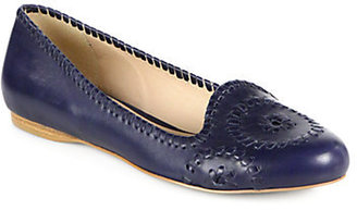 Jack Rogers Waverly Leather Smoking Slippers