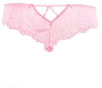 Charlotte Russe Cut-Out Butterfly Lace Thong Panties