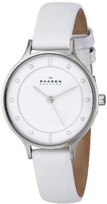 Skagen Women's SKW2145 Anita Stainless Steel White Watch with Crystal Markers