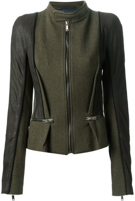 Haider Ackermann panelled sleeves fitted jacket