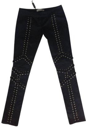 Preen Slim Fit Pants With Golden Rivets
