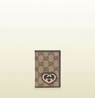 Gucci heart-shaped interlocking G mini id wallet