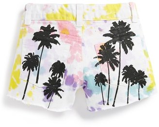 Flowers by Zoe 'Palm Tree' Tie Dye Shorts (Big Girls)