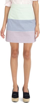 Brooks Brothers Three-Stripe Seersucker Skirt