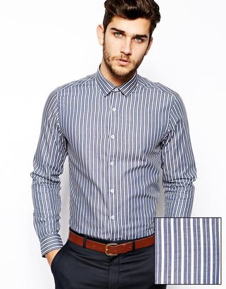 ASOS Smart Shirt In Long Sleeve With Stripe