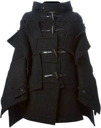 Comme des Garcons JUNYA WATANABE patchwork design oversized duffle coat