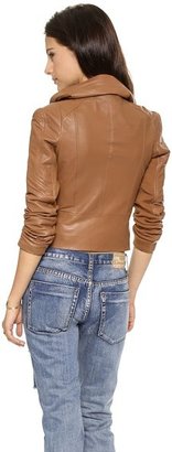 6 Shore Road by Pooja Chole Leather Moto Jacket