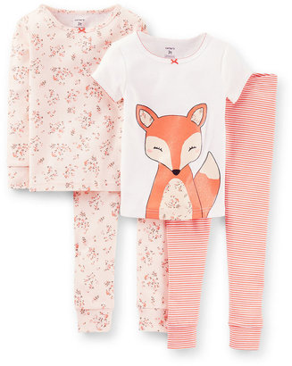 Carter's 4-pc. Fox Pajama Set - Girls 6m-24m
