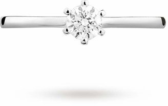 Brilliant cut 0.25 carat solitaire diamond ring set in 18 carat white gold