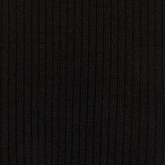 Pantherella Men's Black Short Wool-Blend Ribbed Socks, Size: 12