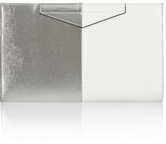 Fendi Two-tone textured-leather clutch