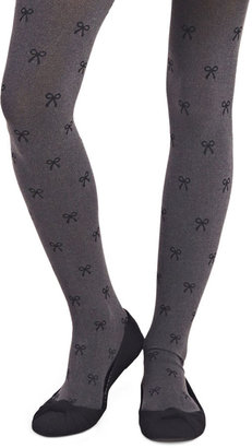 Wet Seal Dotted Bow Printed Tights