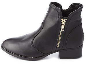 Charlotte Russe Dollhouse Double Zip Ankle Boots