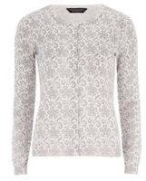 Dorothy Perkins Womens Lace printed cardigan- White