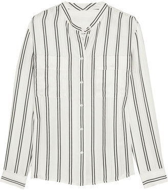 J.Crew Orchid striped silk blouse