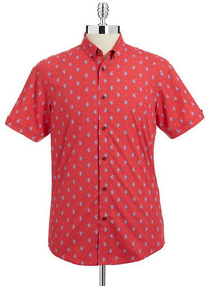Ben Sherman Short Sleeve Floral Paisley Shirt --