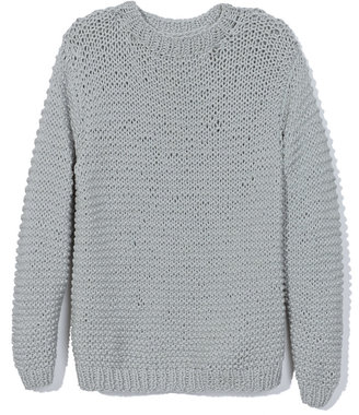 Ostwald Helgason Ostwald Helgason: Blue Cotton Chunky Sweater
