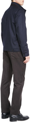 Ermenegildo Zegna Cotton/Cashmere Button-Up Shirt, Brown