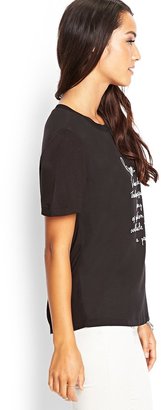 Forever 21 Contemporary Love Defined Woven Tee