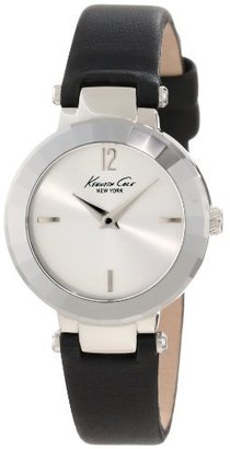 Kenneth Cole New York Women's KC2673 Classic Polished Faceted Bezel Genuine Leather Strap Watch