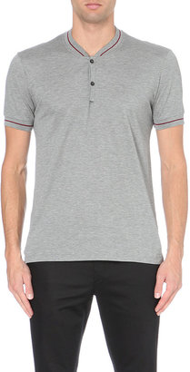 Lanvin Striped Trim Cotton-Piqué T-Shirt - for Men