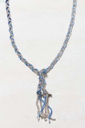 American Eagle Outfitters Grey Muses & Rebels Braided Chain Necklace, Womens One Size By