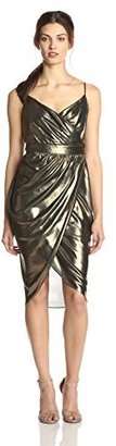 Rachel Zoe Women's Florella Metallic-Chiffon Strappy Draped Dress