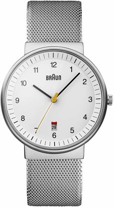 Braun Men's BN0032WHSLMHG Classic Mesh Analog Display Japanese Quartz Watch