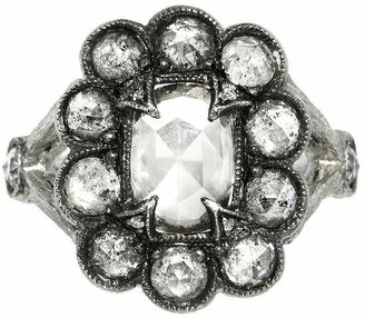 Cathy Waterman Unique Grey Moghul Diamond Lace Edge Ring