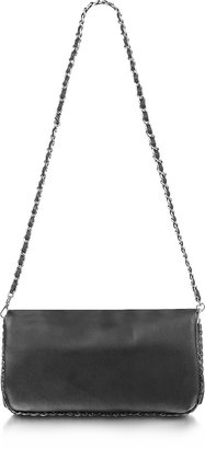 Fontanelli Black Leather Baguette Bag