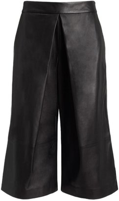 Joseph Nappa Leather Billy Short Trouser in BLACK