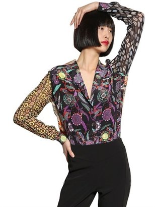 Cher Michel Klein - Printed Silk Crepe Shirt