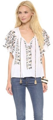Suno Embroidered A Line Top