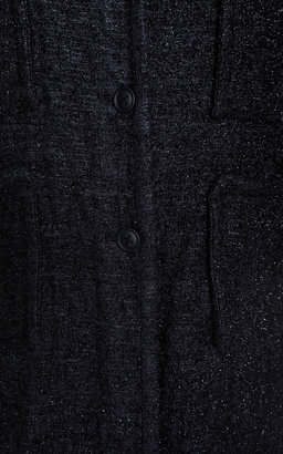 Rochas Cropped Sleeve Frozen Bouclé Coat