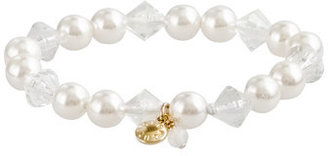 Alldressedup Girls' pearl and crystal bracelet