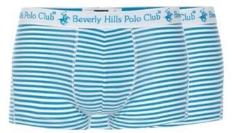 Beverly Hills Polo Club Pack of two blue striped trunks