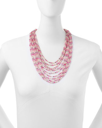 Nakamol Multi-Layered Beaded Necklace, Pink