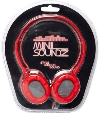 River Island Fluro red Mini Soundz headphones