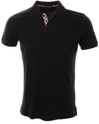 Aquascutum London Jersey Polo T Shirt Black