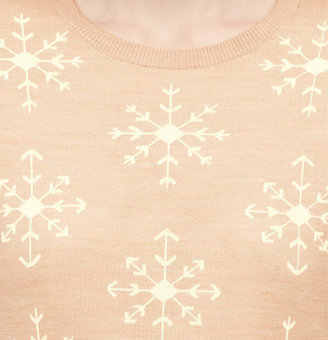 LOFT Petite Snowflake Jacquard Sweater
