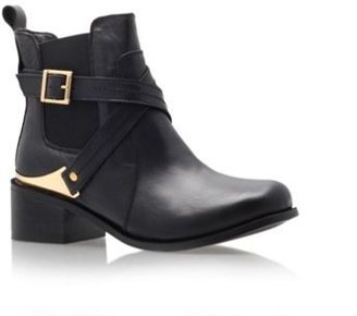 Carvela Black 'Teddy' leather flat ankle boots