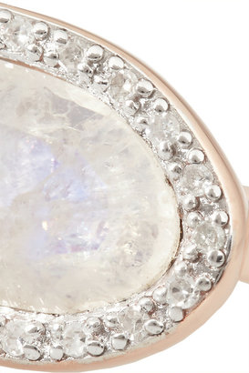 Monica Vinader Vega rose gold-plated, moonstone and diamond ring
