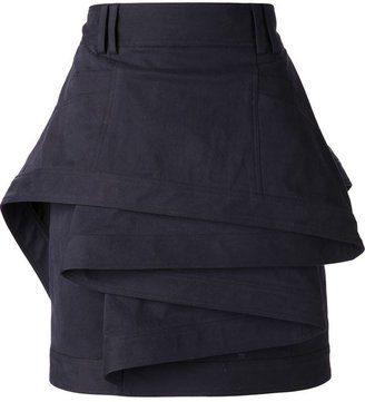 Balmain folded skirt