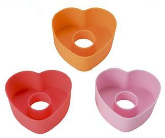 Kai Chuboos Silicone Cup Heart with Hole in Middle (Set of 3) FG-5151