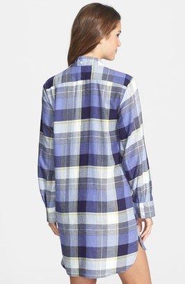 DKNY 'City Grid' Flannel Sleep Shirt