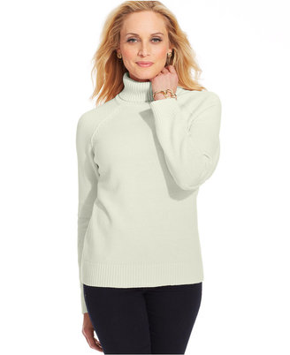 Karen Scott Petite Long-Sleeve Turtleneck Sweater