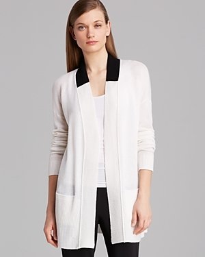 Magaschoni Cashmere Open Front Cardigan
