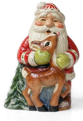 Vaillancourt 'Small Santa Hugging Deer' Figurine